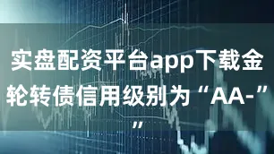 实盘配资平台app下载金轮转债信用级别为“AA-”
